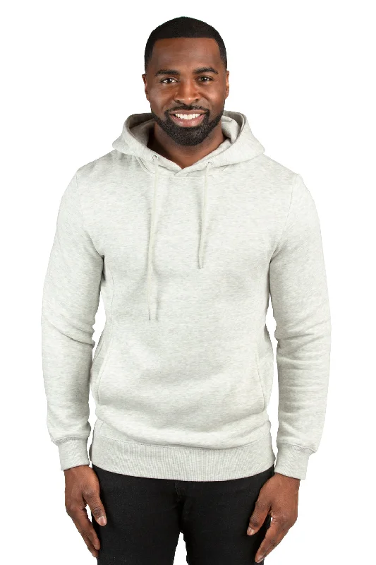 Men's versatile gym hoodie-Threadfast Apparel Mens Ultimate Fleece Hooded Sweatshirt Hoodie w/ Pockets - Heather Oatmeal