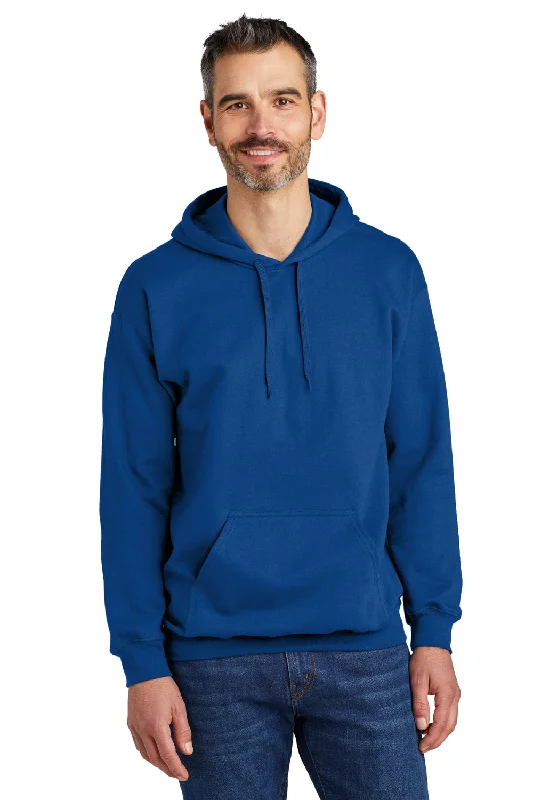 Men's pre-washed zip-up hoodie-Gildan Mens Softstyle Hooded Sweatshirt Hoodie w/ Pouch Pocket - Royal Blue