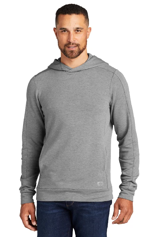 Men's high-performance casual hoodie-Ogio Mens Luuma Hooded Sweatshirt Hoodie w/ Pockets - Heather Petrol Grey