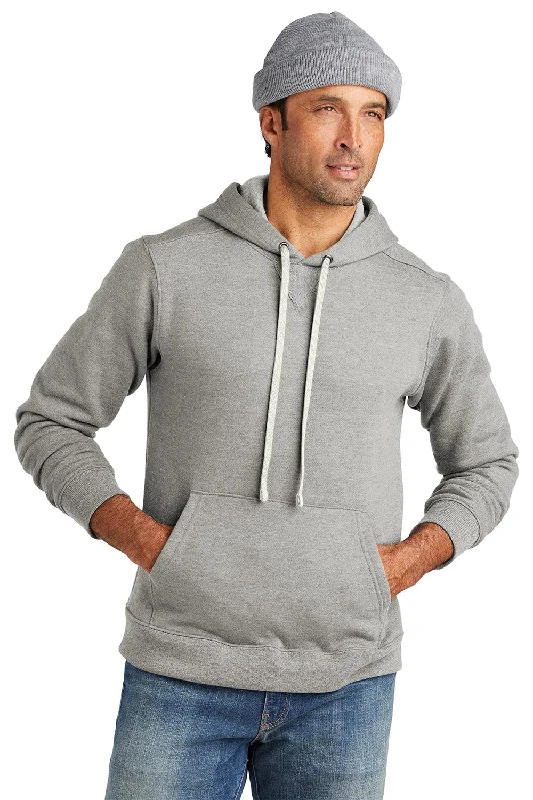 Men's comfortable streetwear hoodie-Volunteer Knitwear Mens USA Made Chore Fleece Hooded Sweatshirt Hoodie w/ Pouch Pocket - Heather Grey