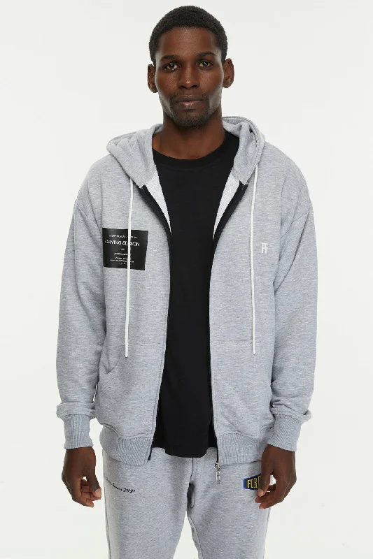 Men's relaxed fit casual hoodie-Crying Session / Zip Up Hoodie