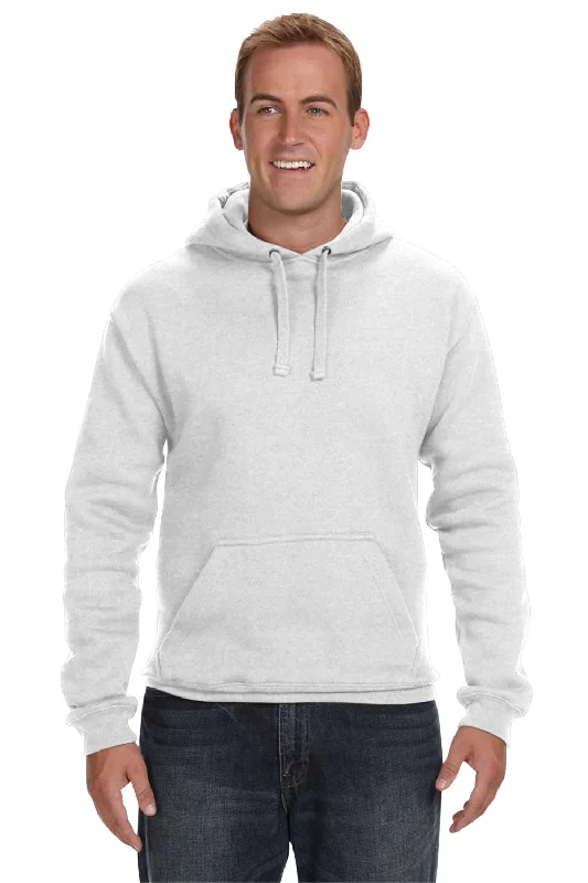 Men's antibacterial casual hoodie-J America Mens Premium Fleece Hooded Sweatshirt Hoodie w/ Pouch Pocket - Ash Grey