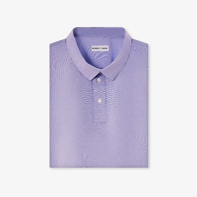 Men's breathable office wear polo shirt-Hybrid Plaid Polo Shirt Purple