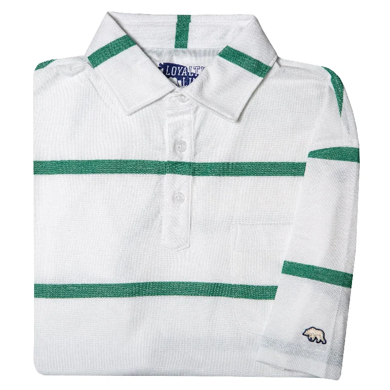 Men's comfortable travel wear shirt-Loyalty Vintage Retro Stripe Polo