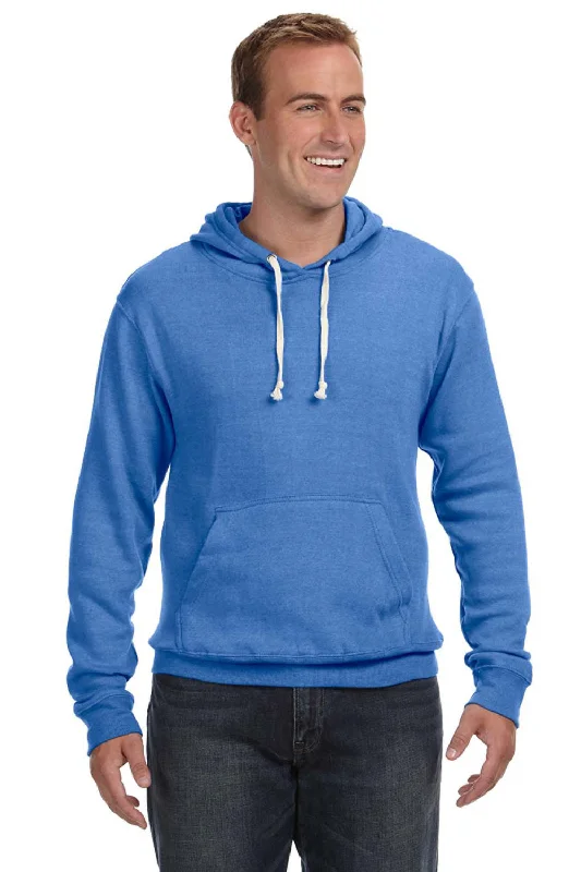 Men's relaxed fit casual hoodie-J America Mens Fleece Hooded Sweatshirt Hoodie w/ Pouch Pocket - Royal Blue