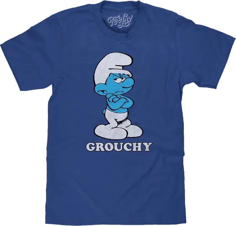 Men's versatile wear t-shirt-Vintage Grouchy Smurfs T-Shirt