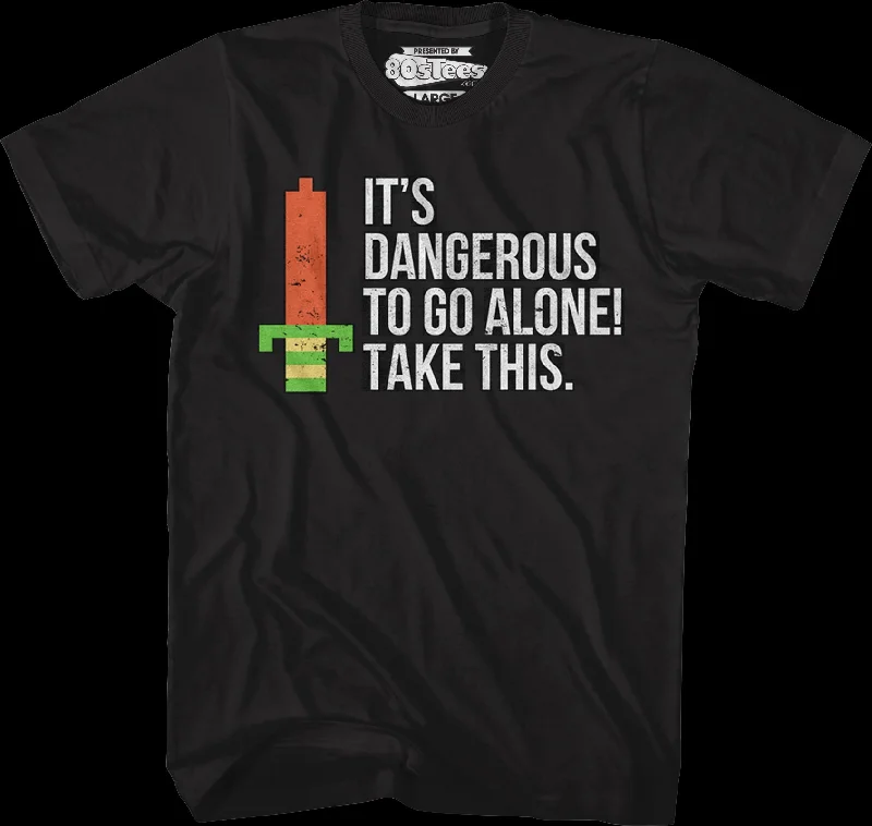 Men's recycled material t-shirt-Dangerous To Go Alone Zelda T-Shirt