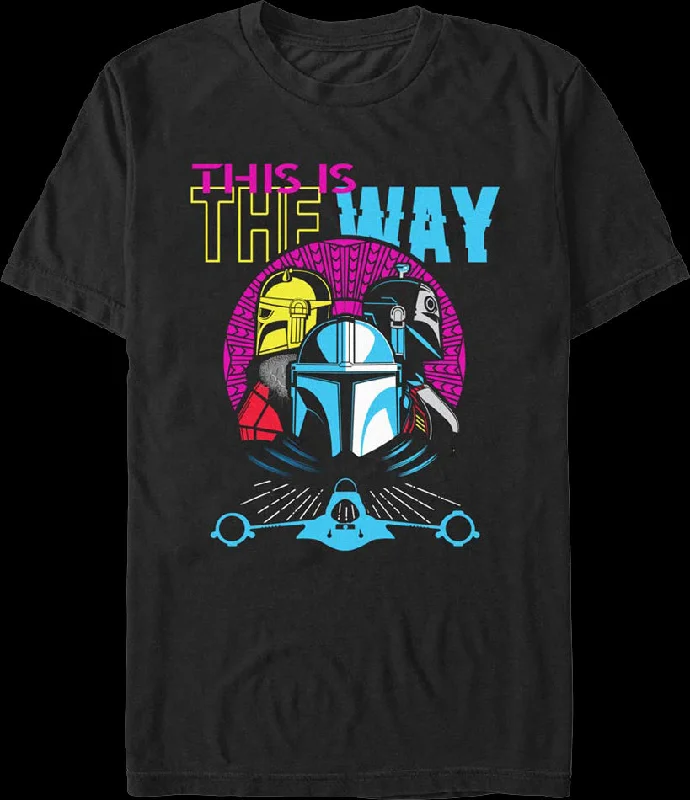 Men's wrinkle-resistant casual t-shirt-Mandalorian This Is The Way Hyperdrive Star Wars T-Shirt