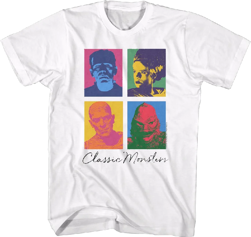 Men's smart technology t-shirt-Classic Pop Art Universal Monsters T-Shirt