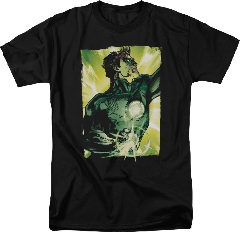 Men's innovative fabric t-shirt-Green Lantern Light Of Ring DC Comics T-Shirt