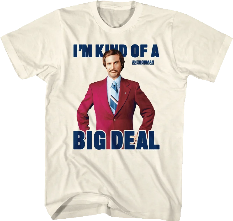 Men's high-neck t-shirt-Big Deal Anchorman T-Shirt