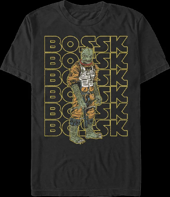 Men's smart technology t-shirt-Retro Bossk Star Wars T-Shirt