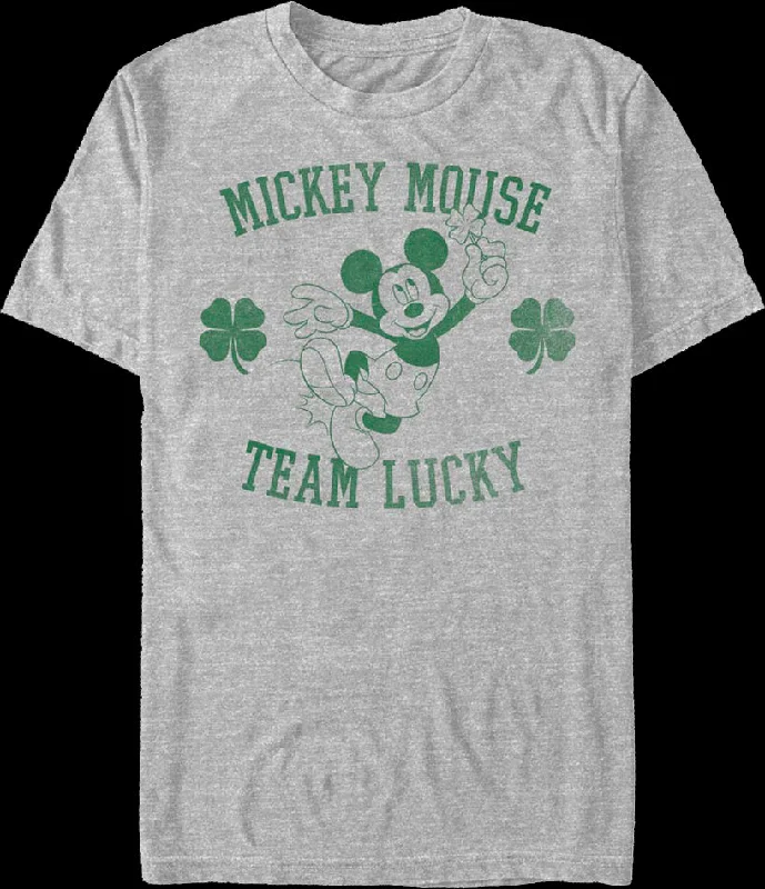 Men's performance-enhancing t-shirt-Mickey Mouse Team Lucky Disney T-Shirt