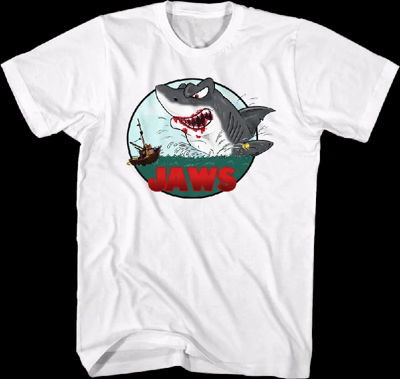 Men's tailored fit t-shirt-Illustrated Attack Jaws T-Shirt