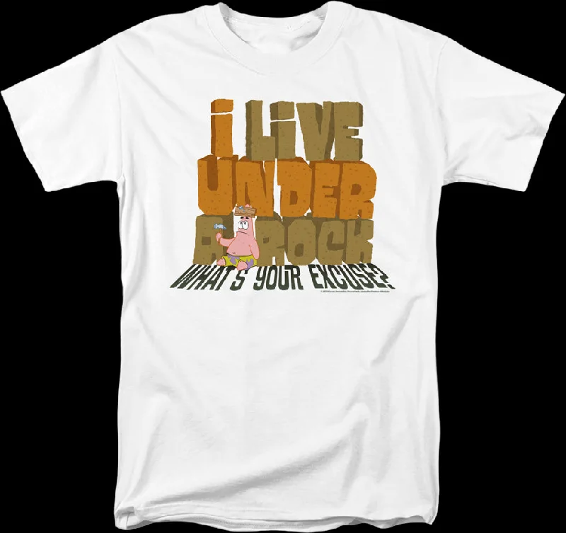 Men's everyday wear t-shirt-I Live Under A Rock SpongeBob SquarePants T-Shirt