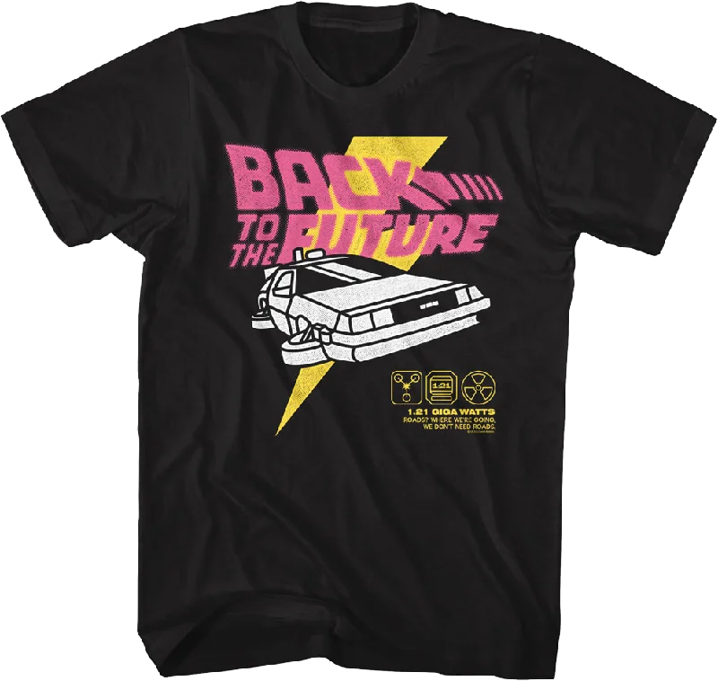 Men's moisture-managing t-shirt-DeLorean Lightning Bolt Back To The Future T-Shirt