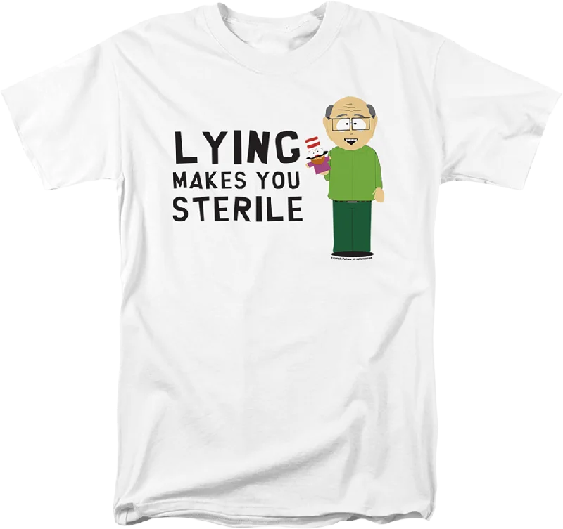 Men's smart technology t-shirt-Lying Makes You Sterile South Park T-Shirt