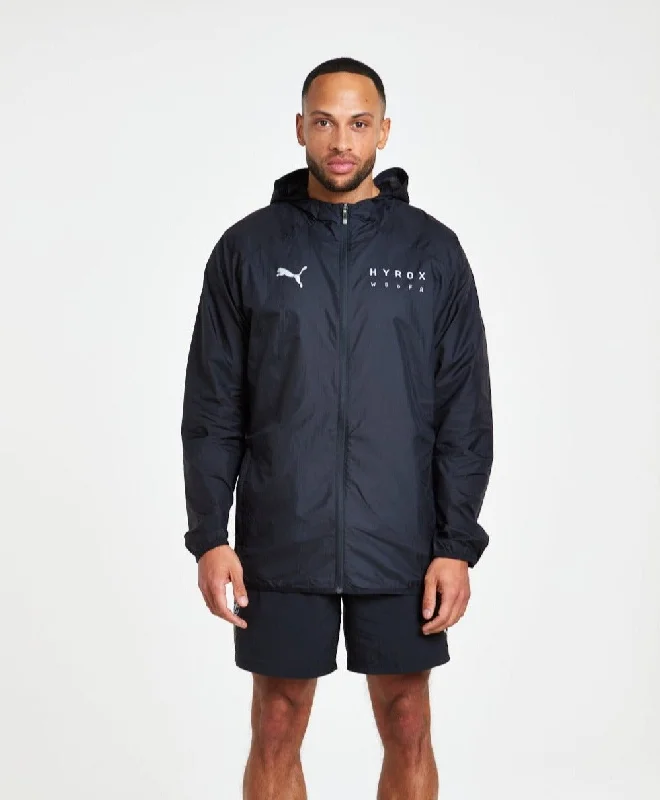 Men's high-performance utility jacket-HYROX|PUMA TeamCUP Windshield Jacket - Black