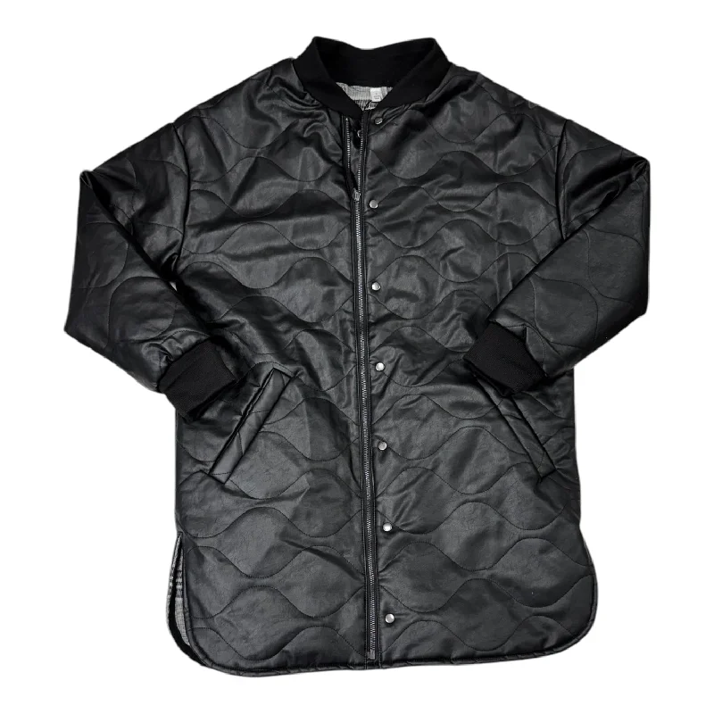 Men's quick-dry trench coat-Jacket Puffer & Quilted By Evereve In Black & Grey, Size: S