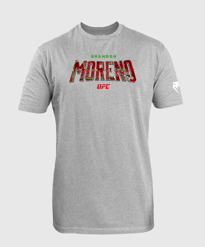 Men's moisture-managing t-shirt-Men's UFC Unrivaled by Venum Heather Grey Brandon Moreno T-Shirt