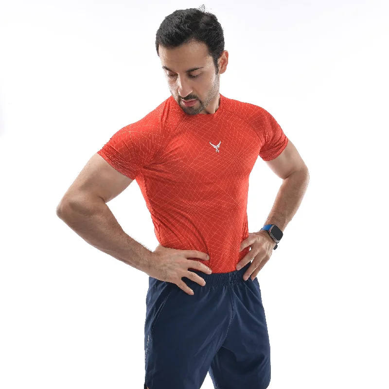 Men's quick-wicking t-shirt-Spider Compression Tee