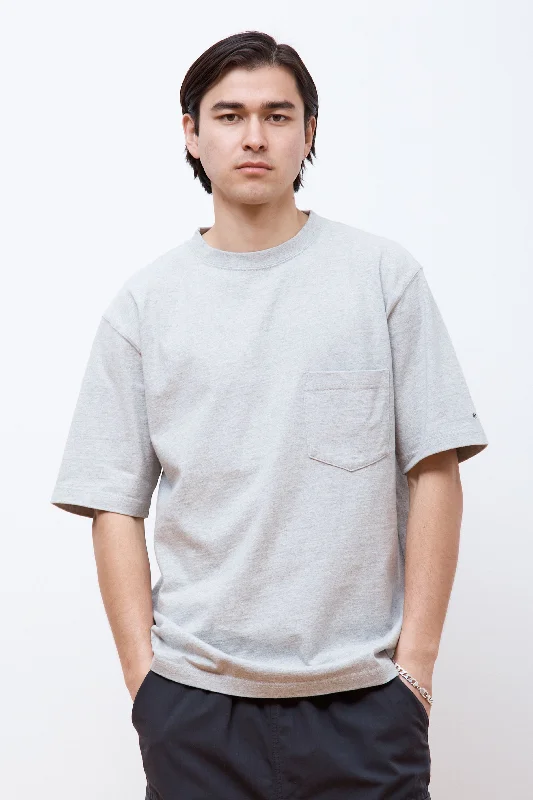 Men's high-neck t-shirt-Recycled Cotton Heavy T-Shirt M.Grey