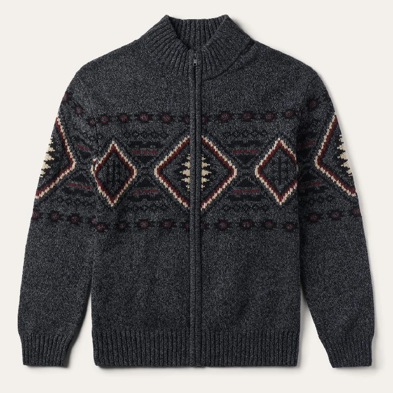 Men's hooded sweater-Horizontal Aztec Cardigan