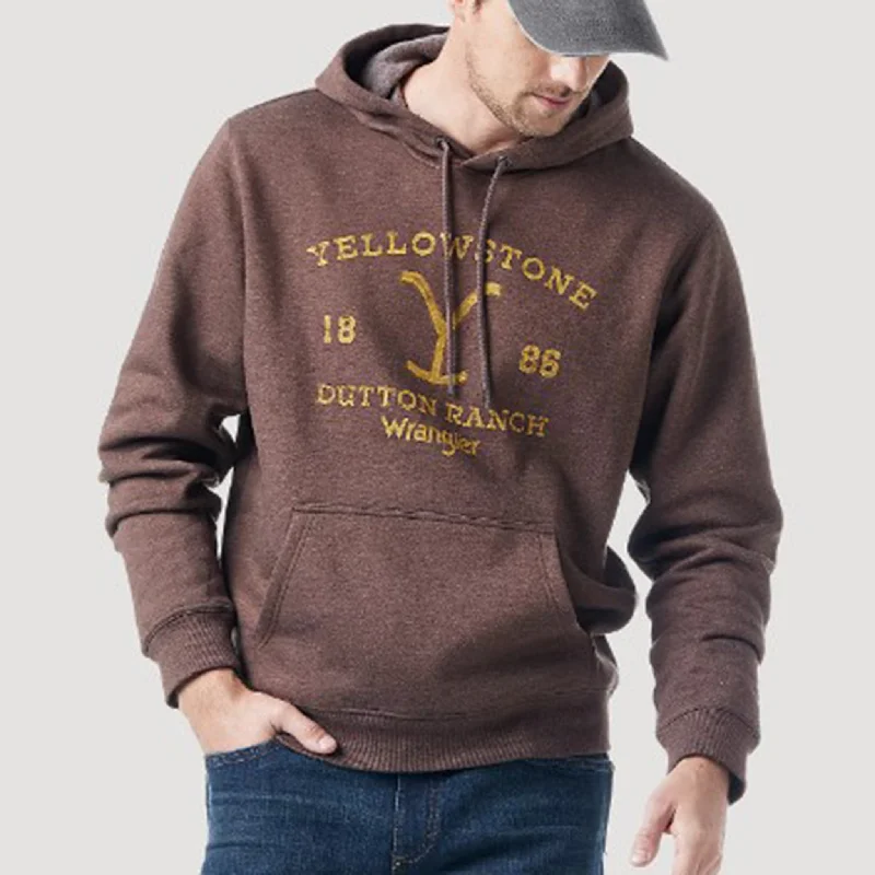 Men's adaptive hoodie-Wrangler Men's Yellowstone Hoodie