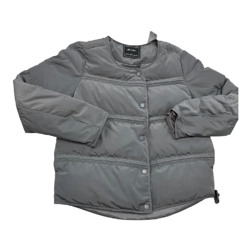 Men's modern utility jacket-Jacket Puffer & Quilted By Me Forever In Grey, Size: M