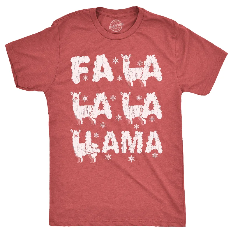 Men's anti-odor t-shirt-Fa La La La Llama Men's T Shirt