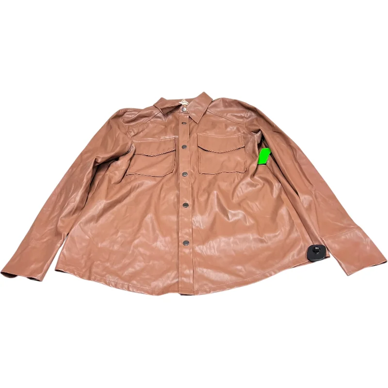 Men's lightweight field jacket-Jacket Moto By Bitter Sweet In Brown, Size: M