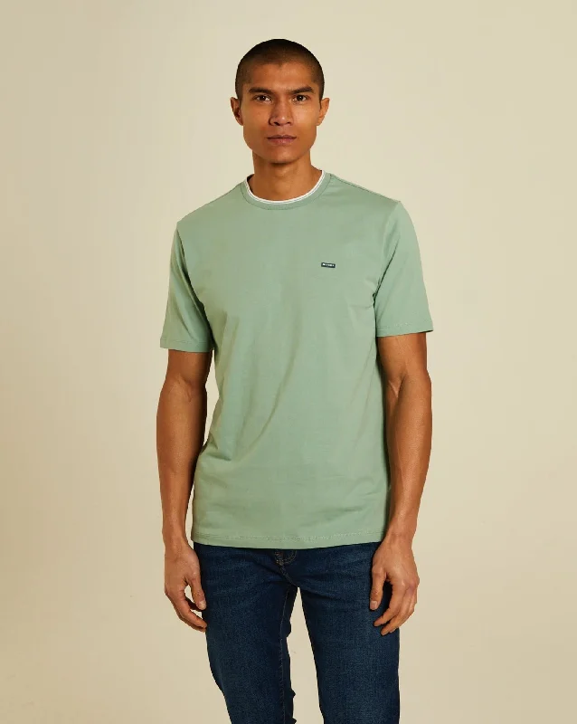 Men's performance-enhancing t-shirt-Faisel Tee Surf Green