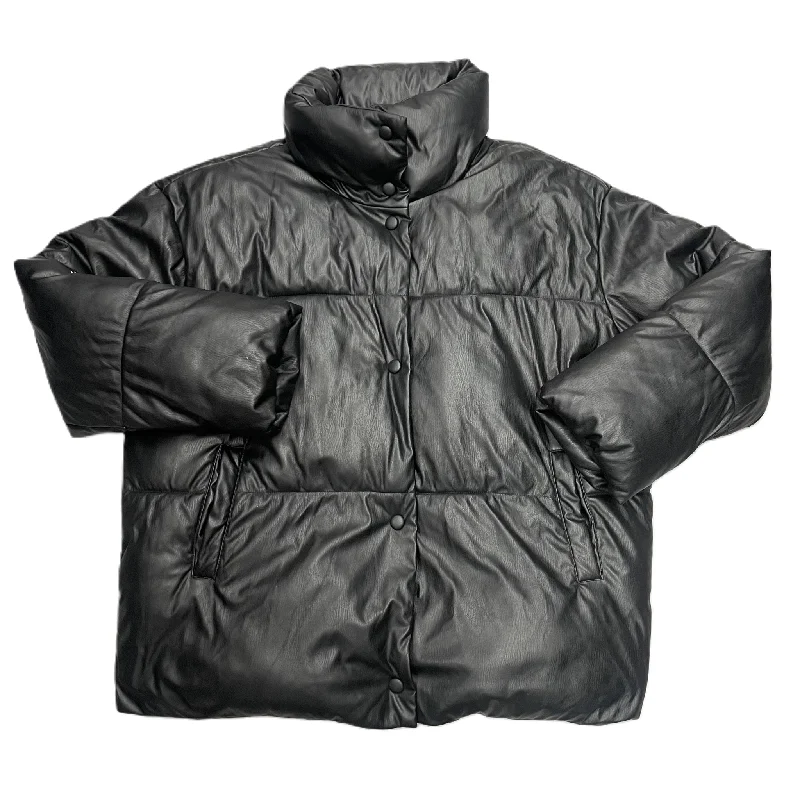 Men's organic raincoat-Jacket Puffer & Quilted By Nvlt In Black, Size: L