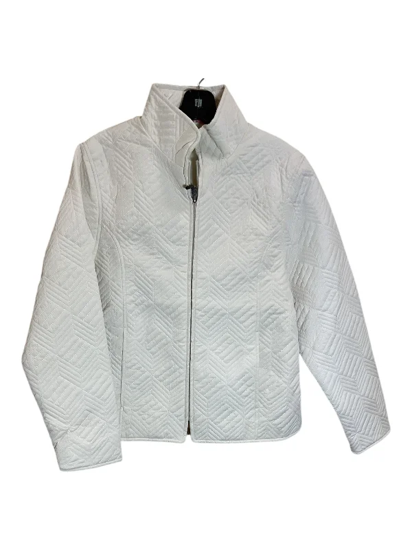 Men's adventure-ready trench coat-Jacket Puffer & Quilted By Clothes Mentor In White, Size: M