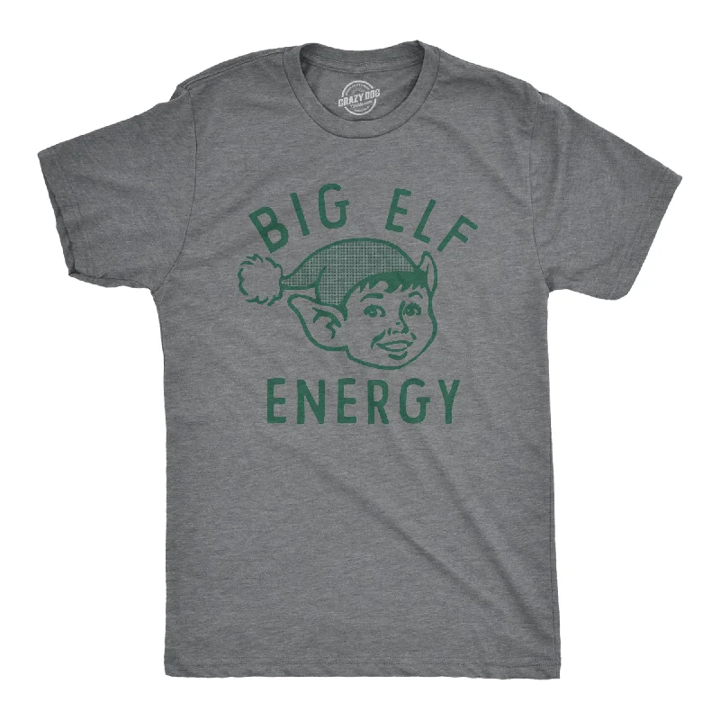 Men's weekend casual t-shirt-Big Elf Energy Men's T Shirt