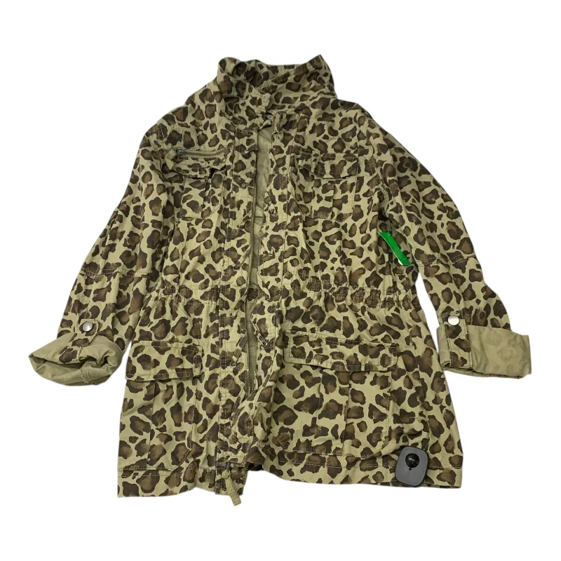 Men's weather-resistant hiking jacket-Jacket Utility By Ashley In Animal Print, Size: M