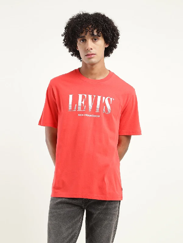 Men's cozy fit t-shirt-Men's Brand Logo Oversized T-Shirt