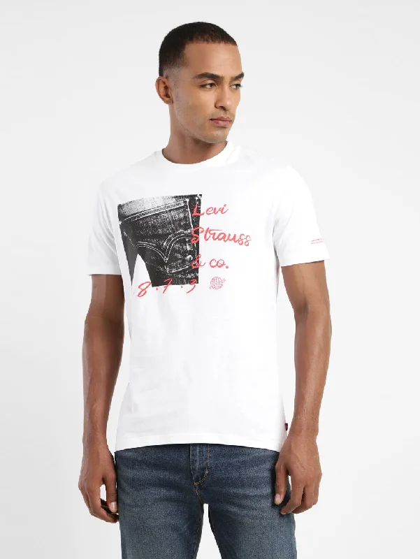 Men's tailored fit t-shirt-Men's Graphic Print Slim Fit T-shirt