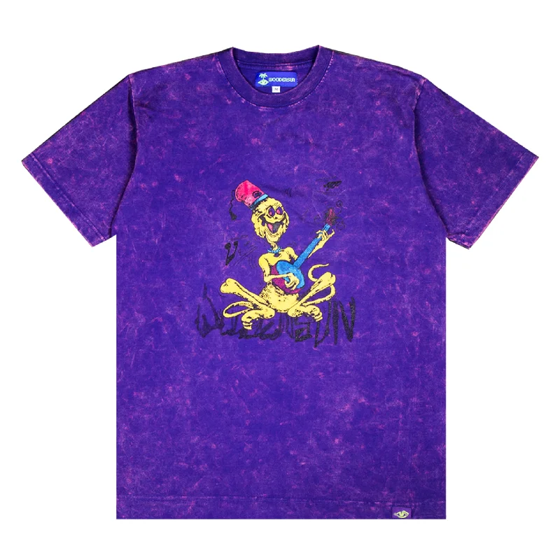 Men's wrinkle-resistant casual t-shirt-Chaotic Sounds - Purple