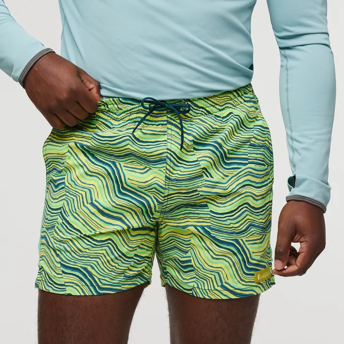 Men's breathable workout wear shorts-Men's Brinco Short - Parakeet/Abyss