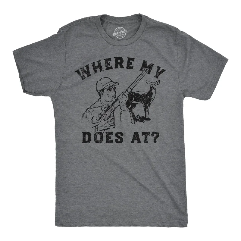 Men's tailored fit t-shirt-Where My Does At Men's T Shirt