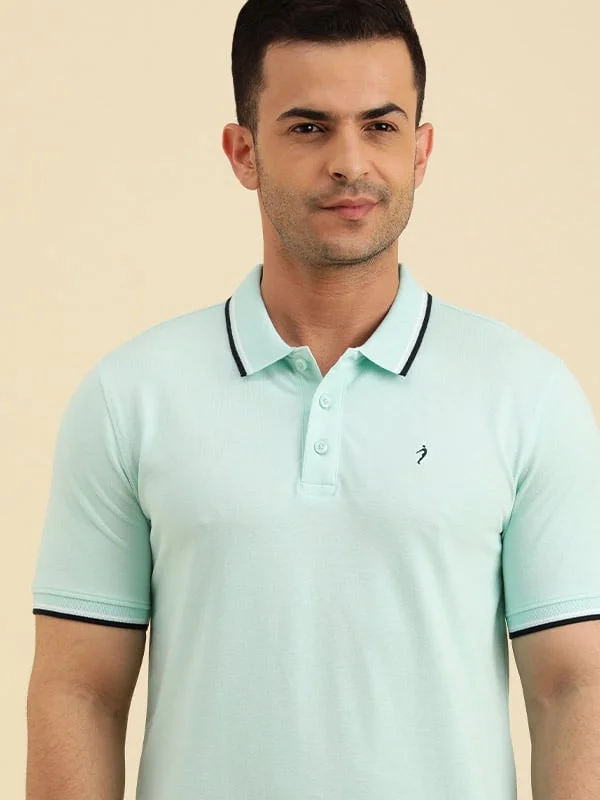 Men's pre-shrunk casual wear polo shirt-Men Solid Polo T-Shirt