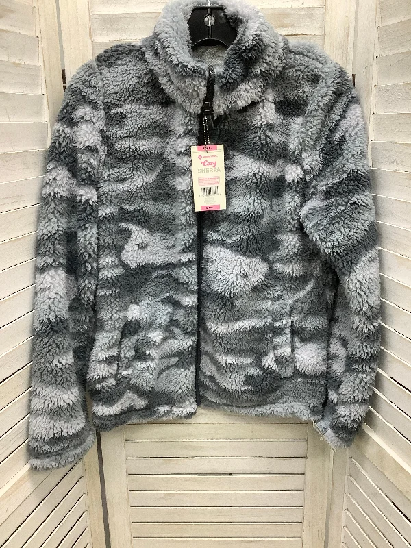 Men's organic leather jacket-Jacket Faux Fur & Sherpa By Cozy In Grey, Size: S