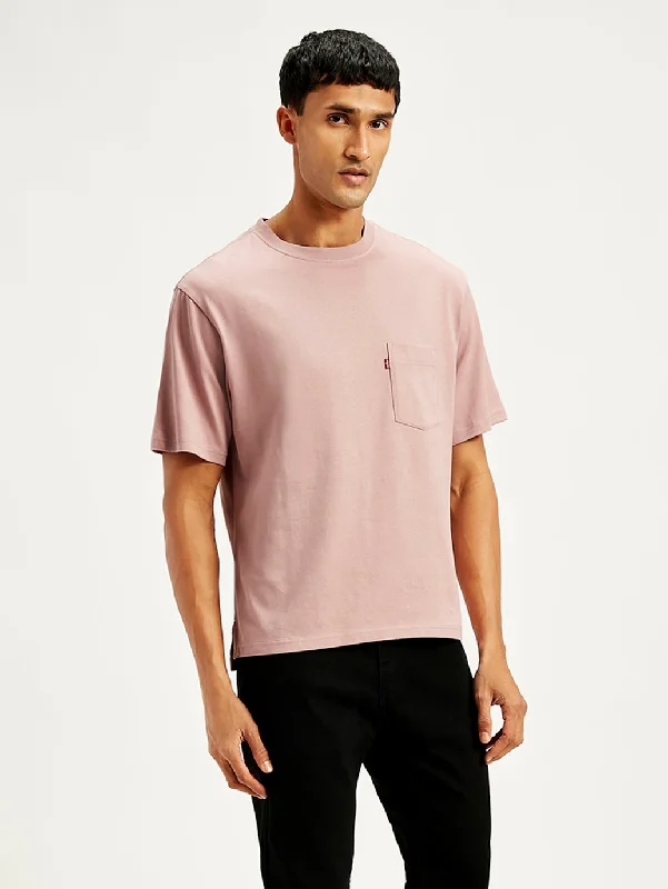 Men's cozy fit t-shirt-Men's Solid Relaxed Fit T-Shirt