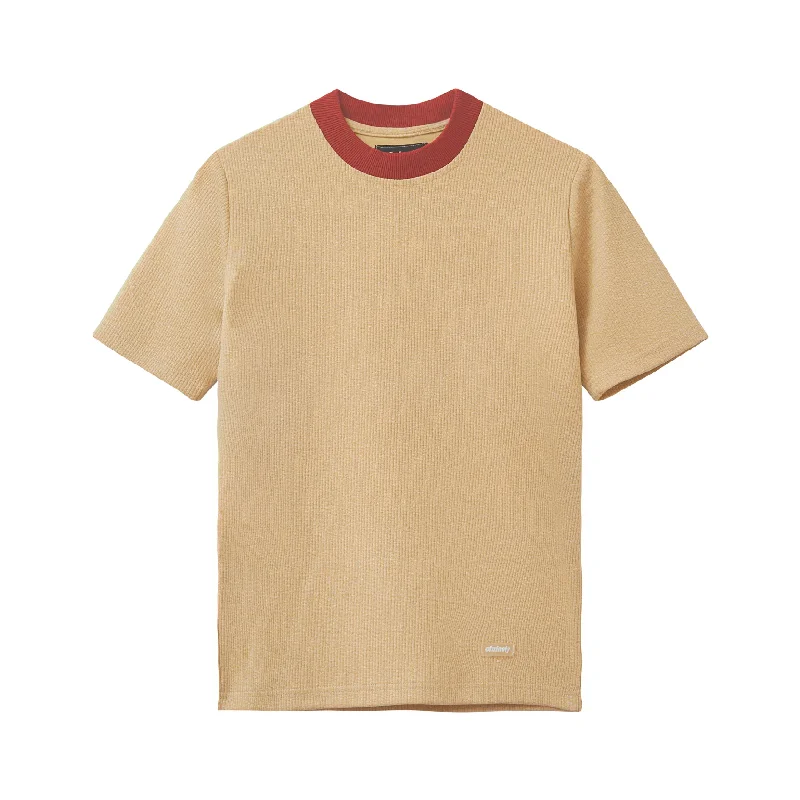 Men's everyday wear t-shirt-Rib Knit - Daffodil