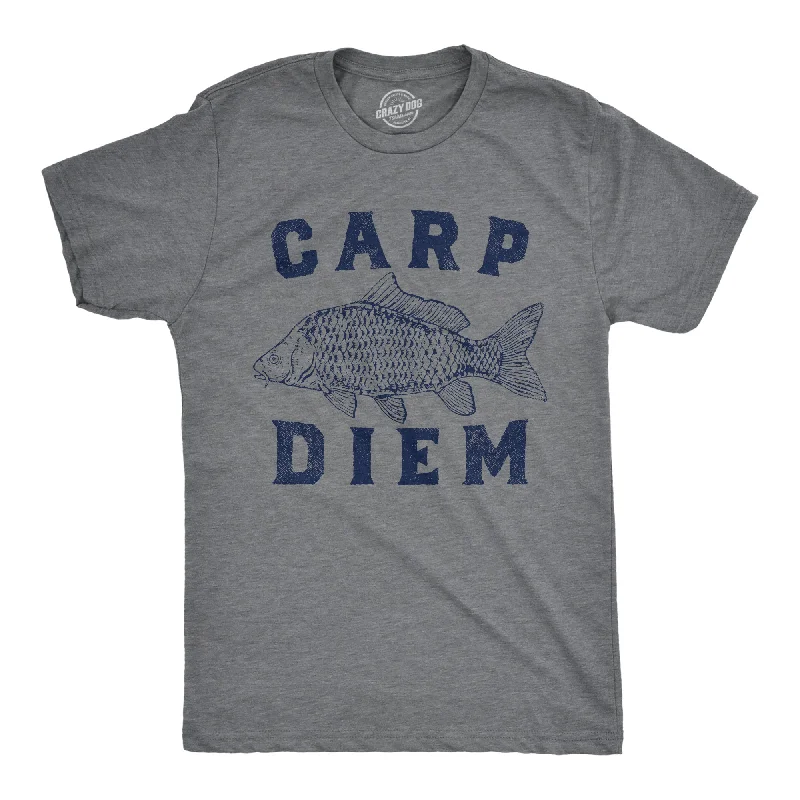 Men's wrinkle-resistant casual t-shirt-Carp Diem Men's T Shirt