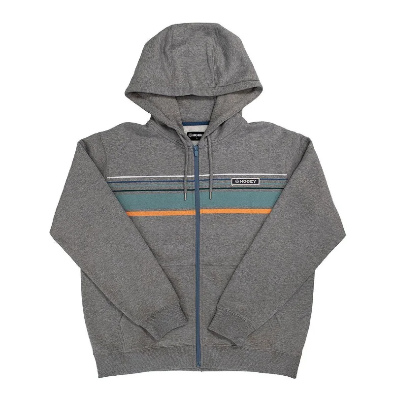 Men's organic cotton hoodie-Hooey Men's Horizon Full Zip Hoodie