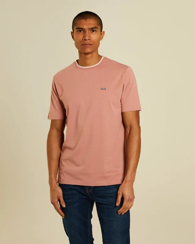 Men's soft hand feel t-shirt-Faisel Tee Plaster Pink