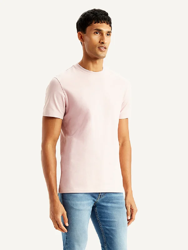 Men's versatile wear t-shirt-Men's Solid Regular Fit T-Shirt