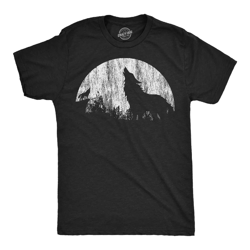 Men's quick-wicking t-shirt-Moon Wolves Men's T Shirt